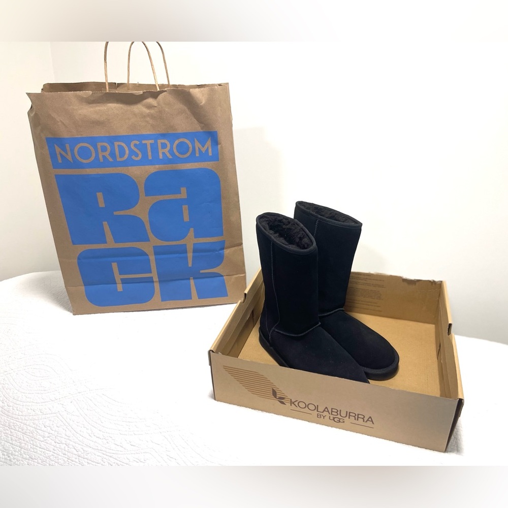 NIB UGG Koolaburra Tall Boots Black 7 AUTHENTIC